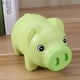 thumbnail image 3 of Alcancía de plástico, forma de cerdito, para ahorrar dinero, regalo de cumpleaños y Navidad, decoración infantil para niñas y niños (verde), 3 of 5