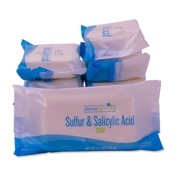 DermaHarmony 10% Sulfur 3% Salicylic Acid Bar Soap - 3.7 oz (10 Bars)