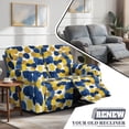 thumbnail image 3 of TSOVTHRID Yellow Blue Dot Print Loveseat Sofa Slipcover for 2 Seat Couch Sofa 6-Piece Sofa Cover with Pockets Stretch Furniture Protector for Pets, 3 of 7