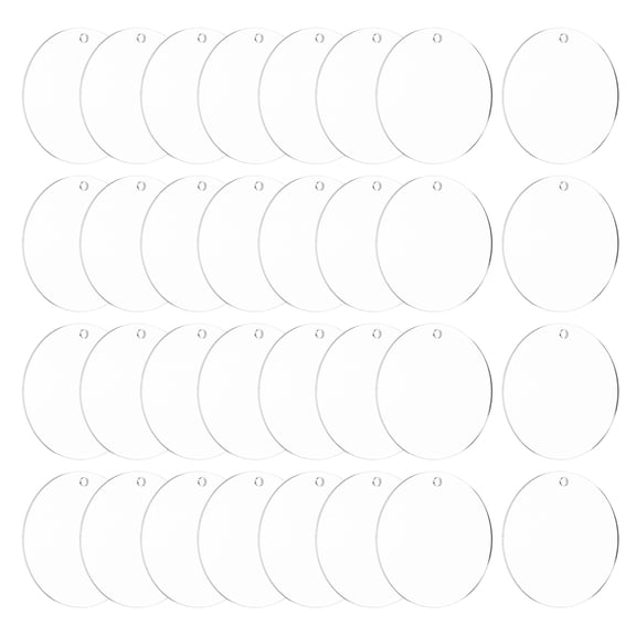 Uxcell Acrylic Keychain Blanks, 100Pcs 2 Inch Round Clear Acrylic Keychains 2mm Thick Circle Discs Blanks