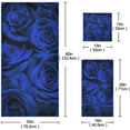 thumbnail image 2 of Coolnut 3 PCS Towel Blue Roses Cotton Bath Towel Set (1 Bath Towel, 1 Hand Towel, 1 Washcloth) for Bathroom, Super Soft and Quick Dry Towels, 2 of 6