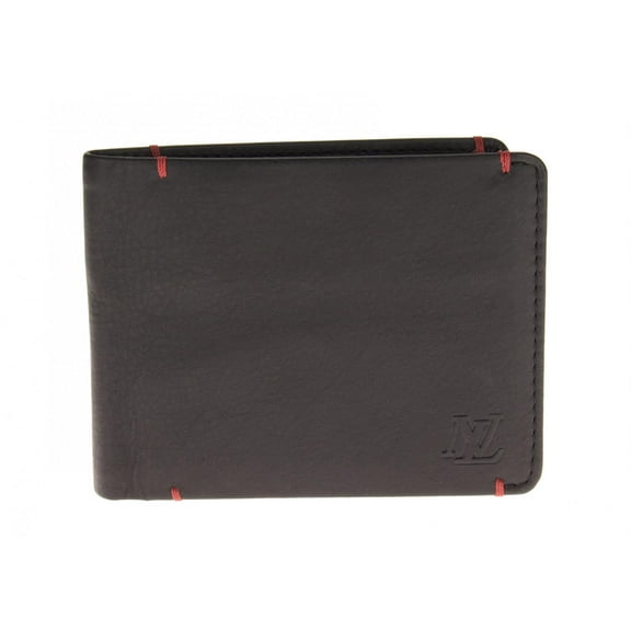 Luciano Natazzi Designer Men's RFID Blocking Nappa Leather Slim Bifold Wallet Black