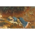 thumbnail image 2 of Theodoros Ralli 18x13 Gold Ornate Wood Frame and Double Matted Museum Art Print Titled - Resting Greek Girl, 2 of 4