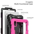 thumbnail image 5 of Allytech Lenovo Tab M9 Case TB-310FU 2023, With Build-in Screen Protector Shoulder Strap 360 Rotating Kickstand Hand Strap Rugged Full Body Portective Case Cover Shell for Lenovo Tab M9 - Rose + Black, 5 of 7