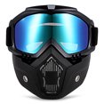 thumbnail image 1 of Gafas para montar en casco de motocicleta, gafas con máscara facial extraíble, gafas cálidas desmontables a prueba de niebla, filtro de boca ajustable antideslizante, 1 of 5