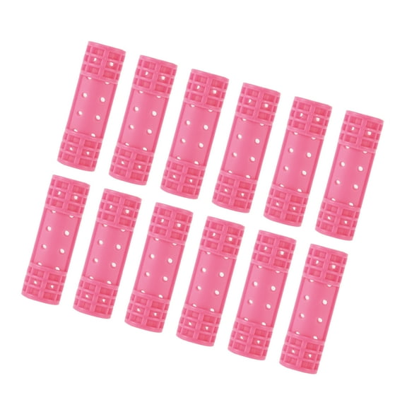 Vocoste 12 Pcs Convenient Heatless Voluminous Hair Roller for Women 2.68"x0.79" Rose Red