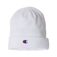 thumbnail image 1 of Champion Bonnet Côtelé à Revers, Taille Unique, Blanc, 1 of 2