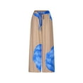 thumbnail image 6 of Women Casual 2 Piece Outfits Summer Fashion Floral Print Long Sleeve Top Wide Leg Pant Suit Going Out Outfits, 6 of 8
