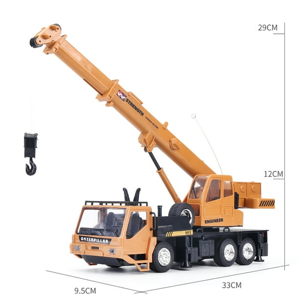 Bangcool Rc Crane Truck 1:24 Rechargeable Led & Music Remote Control Crane Toy For Boy Yellow