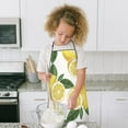 thumbnail image 4 of Yellow Lemon Fruit Slices White Pattern Kids Aprons for Girls and Boys,Adjustable Neck Strap Toddler Aprons for Kids Cooking Baking, 4 of 6