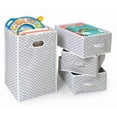 thumbnail image 2 of Folding Hamper & 3 Basket Set - Gray Chevron, 2 of 3