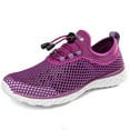 thumbnail image 5 of Siilsaa Women'S Sneakers Breathable Athletic Air Cushion Running Shoes Lightweight Lace-up Sport Shoes Purple,9, 5 of 5