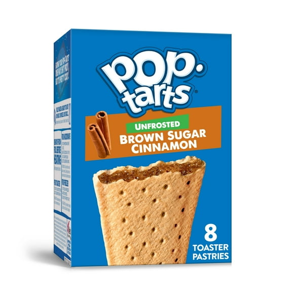 Pop-Tarts Unfrosted Brown Sugar Cinnamon Toaster Pastries, Breakfast Foods, Shelf-Stable, 13.5 oz (8 Count)