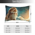 thumbnail image 2 of KLL Starry Sky Cloud Cute Rabbit Pillow Covers Envelope Closure,Super Soft and Cozy Fuzzy Fleece Pillow Case Cover (No pillow core） 16"x24", 2 of 5