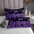 thumbnail image 3 of Erosebridal Ensembles de Couvre-Lit à Imprimé Guépard Violet Format Simple, Ensemble de Lit Papillon Aquarelle, 2 Pcs, 3 of 5