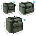 thumbnail image 3 of Green Fishing Cooler Bag with 600D Oxford Cloth & Aluminum Foil, Portable Handheld Design, Small Size (24x17x18cm/9.4x6.7x7.1in), Lightweight 490g/1.1lb - Ideal for Outdoor Angling Storage, 3 of 6