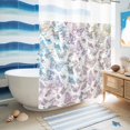thumbnail image 5 of No Hook Shower Curtain, Colorful Butterflies Shower Curtains for Bathroom with See Through Top Window, Spring Modern Abstract Gradient Animals Waterproof & Washable Bath Curtain 60"x72", 5 of 9