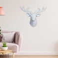 thumbnail image 5 of Resin Deer Head Sculpture Animal Statue Figurines Wall Mount Wall Art Elk Crafts White, 5 of 7