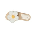 thumbnail image 2 of Women's Summer New Casual Flat Flat Big Flowers To Wear Flat Beach Slippers Sandals for Women Beige 39, 2 of 7