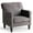 Gray, variant on MCQ Modern Accent Chair with Armrest, Comfortable Lounge Chair for Living Room and Bedroom, White