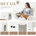 thumbnail image 4 of Walsunny Hidden Cat Litter Box Cat Washroom with Double Removable doors and Divider Indoor for Living Room White, 4 of 7