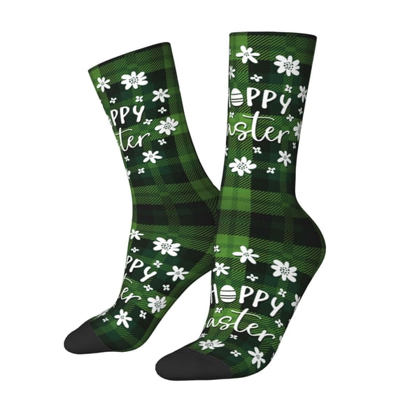 Vsdgher Happy Easter Crew Socks for Men & Women, Breathable Casual Athletic Ankle Socks