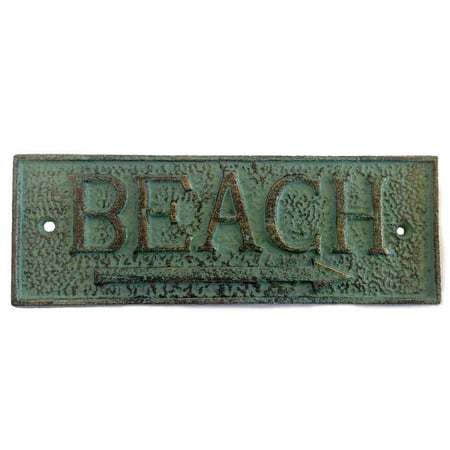 Bedroom Decorating Ideas - Antique Bronze Cast Iron Beach Sign 9