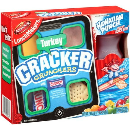 Armour LunchMakers Turkey Cracker Crunchers with Nestle Crunch Bar and Hawaiian Punch, 2 pc