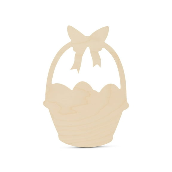 Unfinished Easter Basket Cutout 12 inch, Pack of 1 Holiday Home Decor, Easter Cutouts, Centerpiece, Party decor, by Woodpeckers