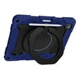 thumbnail image 3 of Mantto for iPad Pro 12.9 5th Gen 2021/iPad Pro 12.9 4th Gen 2020/iPad Pro 12.9 3rd Gen 2019, Protective Rugged Heavy Duty Kids Friendly Silicone Rubber Case with Folding Stand/Handle, Dark Blue, 3 of 6