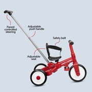 Radio Flyer Milestone Trike to Bike, Grows with Your Child, Tricycle that Switches to Balance Bike, Ages 1.5 - 5 Years, Red