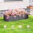thumbnail image 7 of 4.9' x 2' x 1' Galvanized Raised Garden Bed Kit, Metal Planter Box with Safety Edging, Dark Gray, 7 of 7