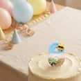 thumbnail image 5 of Birthday Candle Number Island Style Blue White Brown with Sun and Tree Cartoon Creative Party Cake Topper Decoration, Tropical Numeric Candle for Celebration, Paradise Themed Cake Decor, 5 of 6