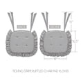 thumbnail image 2 of VHC Brands Chair Pad 16.5x18, Cotton Dining Room, Kitchen Chair Pads, Seat Cushion with Ties, Tucked, Sawyer Mill Black Collection, Rectangle 16.5x18, Country Black, 2 of 4