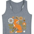 thumbnail image 3 of Instant Message - Autumn Fox & Flowers - Women's Racerback Tank Top, 3 of 6