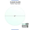 thumbnail image 5 of 24 Inch Round Glass Table Top, 1/4 Inch Thick Clear Tempered Glass With Beveled Edge Polished, 5 of 9