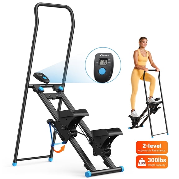 MERACH Stair Stepper for Home Compact Foldable Vertical Climber - Full-Body Workout Stepper, Home Gym Cardio Exercise Equipment