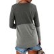 thumbnail image 4 of Camisas Para Mujer Casual Manga Larga Cuello en V Tops Patchwork Blusa Suelta Camisas Odeerbi  ODB129514, 4 of 6