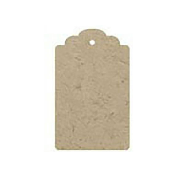 SSWBasics Large Unstrung Kraft Scalloped Tags - 3¼”H x 2”W - Pack of 500