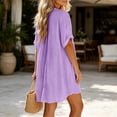 thumbnail image 6 of XuJwPNcy Womens Summer Dresses V Neck Short Sleeve Tshirt Dress Flowy Knee Length Beach Dresses Travel Vacation Outfits, 6 of 7