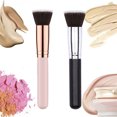 thumbnail image 1 of Brocha paleta para base Para pulir, difuminar y difuminar el maquillaje facial (1 negro + 1 rosa), 1 of 5