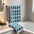 thumbnail image 5 of Christmas Tree Pattern Hand Towels Set Of 2 Soft Absorbent Kitchen Bathroom Dish Towels For Holiday Home Decoration, 5 of 6