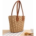 thumbnail image 3 of CoCopeaunts Straw Bag for Women, Summer Beach Bag Cute Handwoven Hobo Handbag Corn Raffia Top Handle Bag Vacation Bag Basket Purse 2023, 3 of 6
