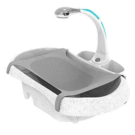 The First Years Rain Shower Baby Spa Newborn to Toddler Tub with Soothing Spray Showerhead