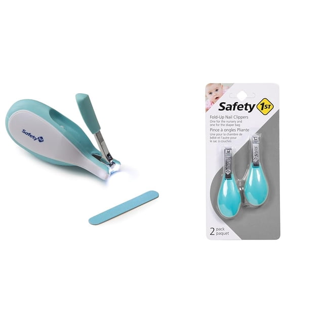 Cortauñas Sleepy Baby Safety 1st y Cortauñas Plegable, Paquete de 2