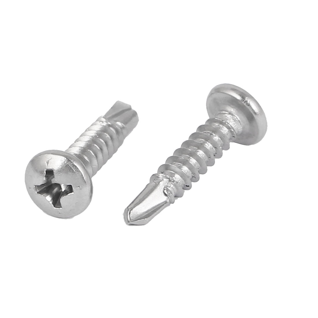 M4.8 x 19mm Thread Phillips Pan Head Self Drilling Screws Bolts 30 Pcs