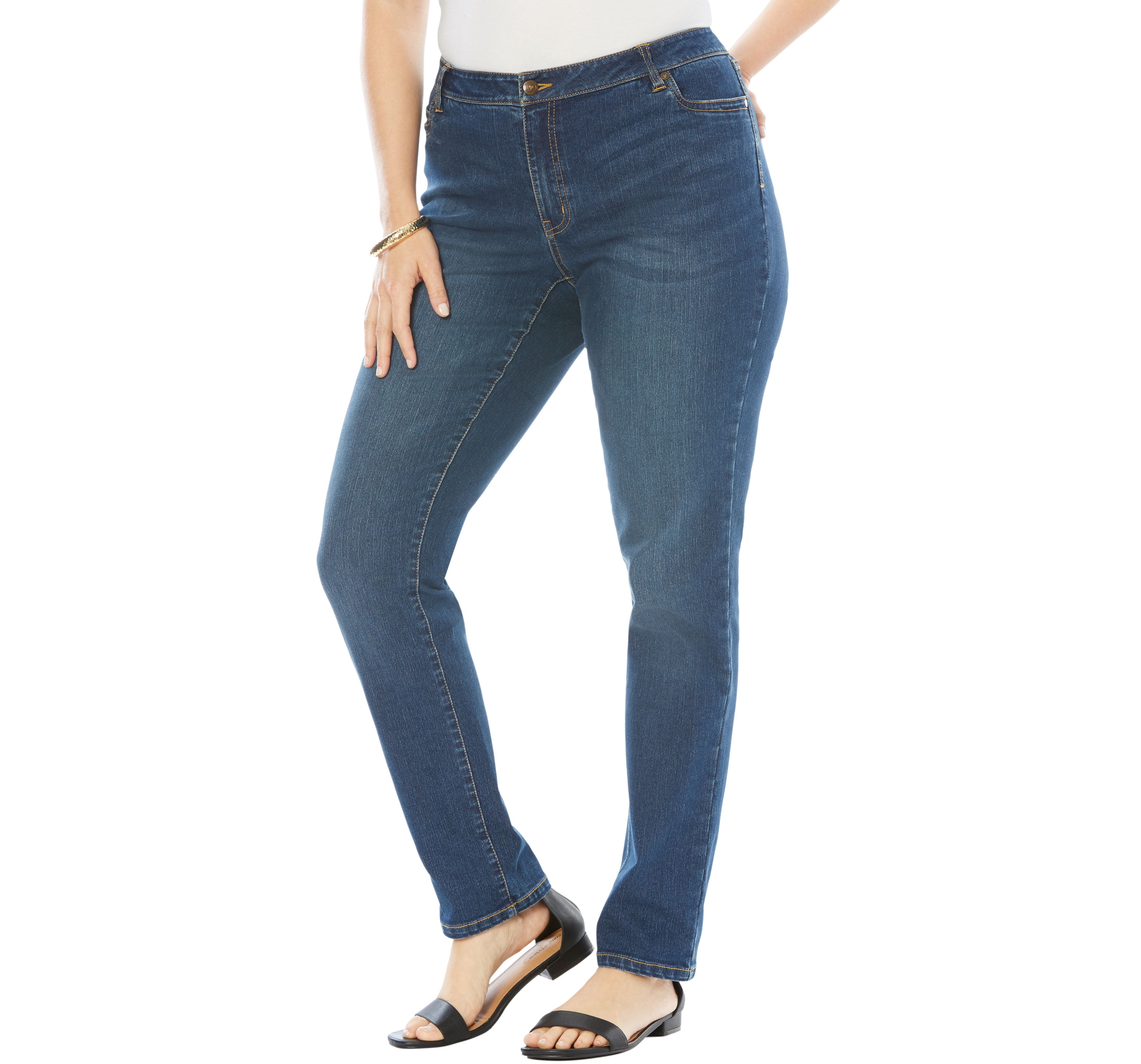 Invisible Stretch Straight-Leg Jeans 