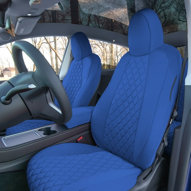 FH Group for 2020-2025 Tesla Model Y Waterproof Neoprene Custom Fit Made Car Seat Covers Full Set