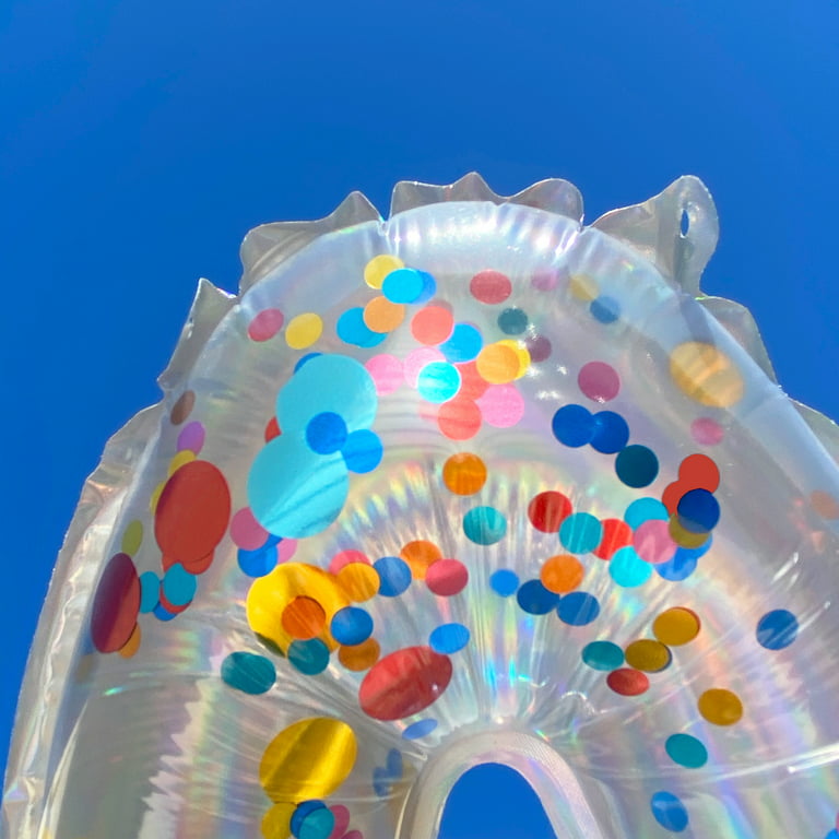 6 ballons confettis or 27.5 cm