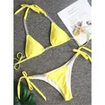 thumbnail image 3 of Conjunto de Bikini Sexy para mujer, traje de baño con estampado Floral 3D, Micro Bikinis brasileños recortados, traje de baño de playa con Tanga, color blanco y negro, 2024, 3 of 5